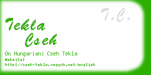 tekla cseh business card